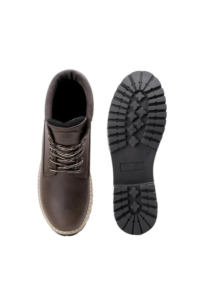 Bacca Bucci Grey Bullet Splash Proof Leather Boots for Biking & Hiking for Men | Best Price UAE